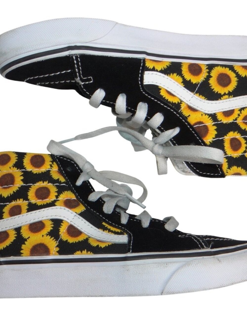 Vans Sk8-Hi Sunflower Floral Black High Top Sneakers‎ Kids 3 Womens 4.5
